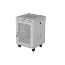 19" 15U 600 × 800 GREY FLOOR-STANDING RACK CABINET WITH PERFORATED DOOR AND LCD, LANBERG (FLAT PACK) 19" 15U 600 × 800 GREY FLOOR-STANDING RACK CABINET WITH PERFORATED DOOR AND LCD, LANBERG (FLAT PACK)