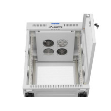 19" 15U 600 × 800 GREY FLOOR-STANDING RACK CABINET WITH PERFORATED DOOR AND LCD, LANBERG (FLAT PACK) 19" 15U 600 × 800 GREY FLOOR-STANDING RACK CABINET WITH PERFORATED DOOR AND LCD, LANBERG (FLAT PACK)