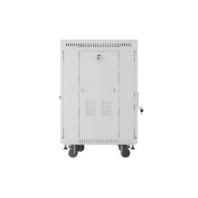 19" 15U 600 × 800 GREY FLOOR-STANDING RACK CABINET WITH PERFORATED DOOR AND LCD, LANBERG (FLAT PACK) 19" 15U 600 × 800 GREY FLOOR-STANDING RACK CABINET WITH PERFORATED DOOR AND LCD, LANBERG (FLAT PACK)