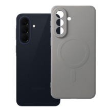 Case for Samsung A57 Silicone Mag Cover compatible with MagSafe (camera protection) titanium gray