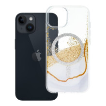 Case for iPhone 13 / 14 Golden compatible with MagSafe white