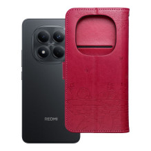 Atverčiamas dėklas Redmi NOTE 15 PRO 4G Mezzo Book Cats raudonas