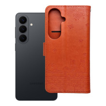 Atverčiamas dėklas, skirtas „Samsung S26 Mezzo Book“, rudos spalvos