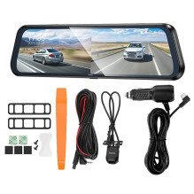 Dashcam for rearview mirror with a display 9,66" 1080p / 30fps + rear camera 720p / 30fps Hoco DV16 black