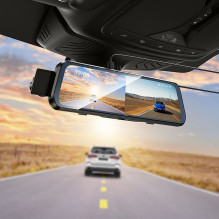 Dashcam for rearview mirror with a display 9,66" 1080p / 30fps + rear camera 720p / 30fps Hoco DV16 black