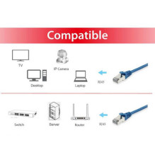 Equip Patchkabel Cat6A S / FTP 2xRJ45 25.00m blau LSZH Polybeutel Equip Patchkabel Cat6A S / FTP 2xRJ45 25.00m blau LSZH Polybeutel
