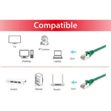 Equip Patchkabel Cat6A S / FTP 2xRJ45 25.00m grün LSZH Polybeutel Equip Patchkabel Cat6A S / FTP 2xRJ45 25.00m grün LSZH Polybeutel