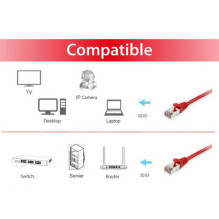 Equip Patchkabel Cat6A S / FTP 2xRJ45 25.00m rot LSZH Polybeutel Equip Patchkabel Cat6A S / FTP 2xRJ45 25.00m rot LSZH Polybeutel