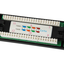 Equip 19" Patchpanel 24xRJ45 Cat5e UTP 1U 100MHz RAL9005