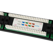 Equip 19" Patchpanel 24xRJ45 Cat5e UTP 1U 100MHz RAL9005