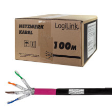 Logilink Erdverlegekabel S / FTP Cat7 AWG23 1000MHz schw. 100m