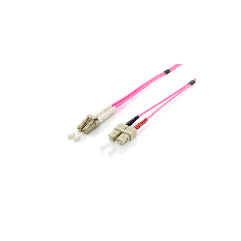 Equip Patchkabel LC-SC 10.00m Multimode Duplex OM4 violetinė Polybeutel