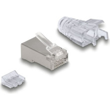 Kabelis Delock RJ45 Modularer Stecker Cat.6A mit Knickschutztülle transparent 50er Set Kabelis Delock RJ45 Modularer Stecker Cat.6A mit Knickschutztülle transparent 50er Set