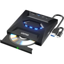 Unitek External DVD / CD Recorder, USB Hub 5Gbps, SD Card Reader T1037A01