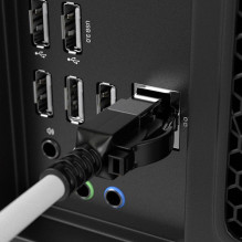 LINDY Patch cable Cat.6A S / FTP gray 15m lockable