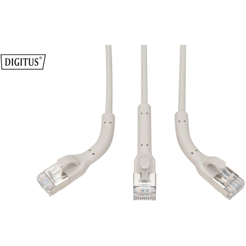 Digitus Network cable CAT 6A F / FTP copper, gray, 2m, 10 pcs.