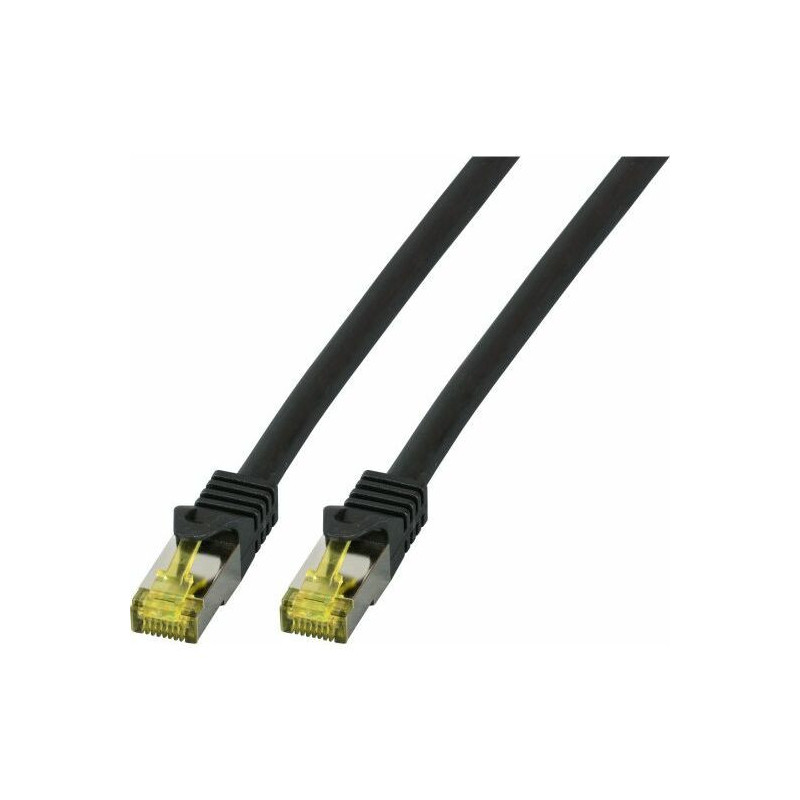 EFB RJ45 tinklo laidas S / FTP Cat.6A LSZH Cat.7 Rohk. 15.00m Black
