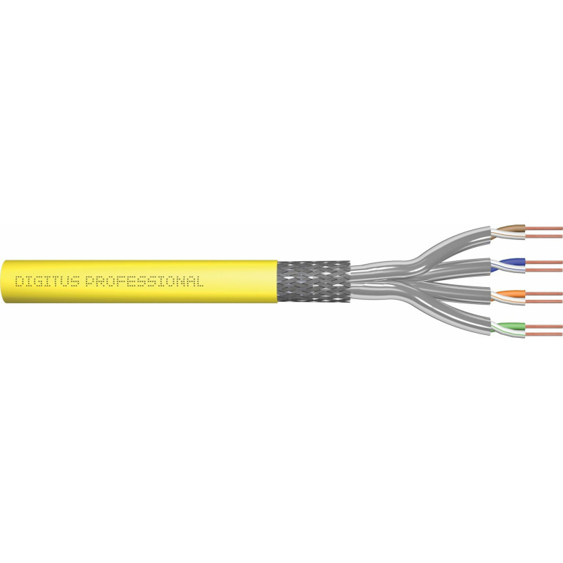 DIGITUS Verlegekabel Cat7a S / FTP tw.Pair 500m gelb AWG22 / 1
