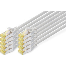 DIGITUS CAT 6A S / FTP Patchkabel, 10 Stück, 3m, Gray