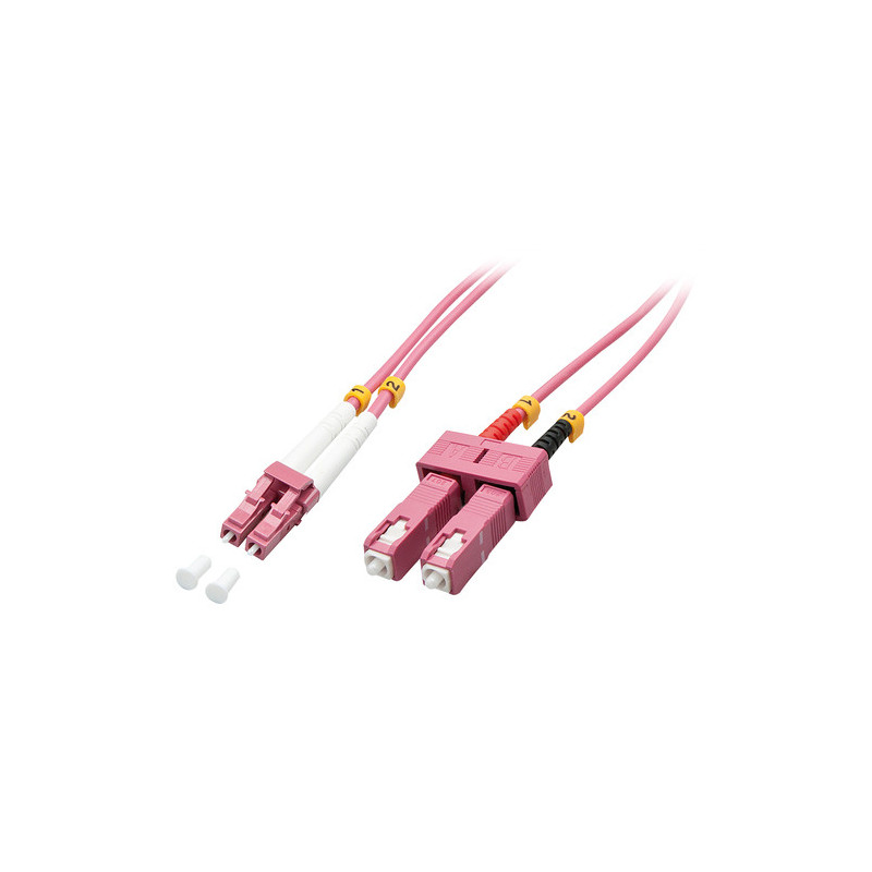 LINDY LWL duplex cable LC / SC OM4 10m 50 / 125µm multimode