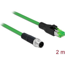 DELOCK Netzwerkkabel M12 4 Pin D-kodiert RJ45 St PVC 2m DELOCK Netzwerkkabel M12 4 Pin D-kodiert RJ45 St PVC 2m