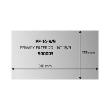 Port NB privatumo filtras 2D 35,6cm (14 colių) 16 / 9 Blickschutz