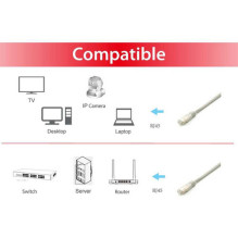 Equip Patchkabel Cat6A Plat.S / FTP 2xRJ45 15.00m Gray LSZH Polybeutel