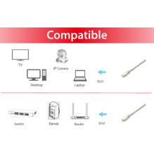 Equip Patchkabel Cat6A 5x S / FTP 2xRJ45 3.00m Gray Plat Equip Patchkabel Cat6A 5x S / FTP 2xRJ45 3.00m Gray Plat