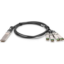 DIGITUS Kabel QSFP+ to 4XSFP+ 40G DAC 1.0m Black