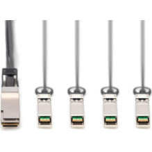 DIGITUS Kabel QSFP+ į 4XSFP+ 40G DAC 1.0m Juoda DIGITUS Kabel QSFP+ į 4XSFP+ 40G DAC 1.0m Juoda