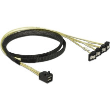 DELOCK SAS-Kabel MiniSAS HD SFF-8643 4xSATA 7Pin gew. 1.0m DELOCK SAS-Kabel MiniSAS HD SFF-8643 4xSATA 7Pin gew. 1.0m