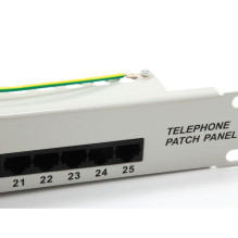 Equip 19 colių pataisų skydelis 25xRJ45 Cat3 UTP 1U ISDN RAL7035 Equip 19 colių pataisų skydelis 25xRJ45 Cat3 UTP 1U ISDN RAL7035