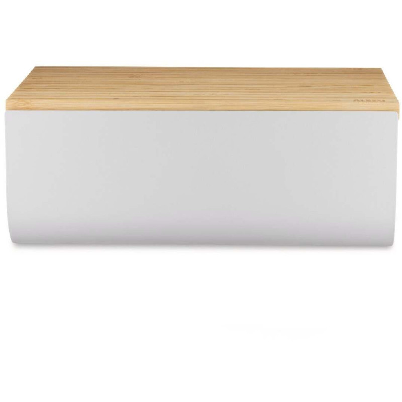 Alessi BG03 WG Mattina Brotkasten, Stahl Bambusholz, šilta pilka