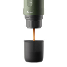 Coffee machine - OUTIN Nano 7500mAh Portable espresso machine (5 cups, 20 bar, 92°C, green)