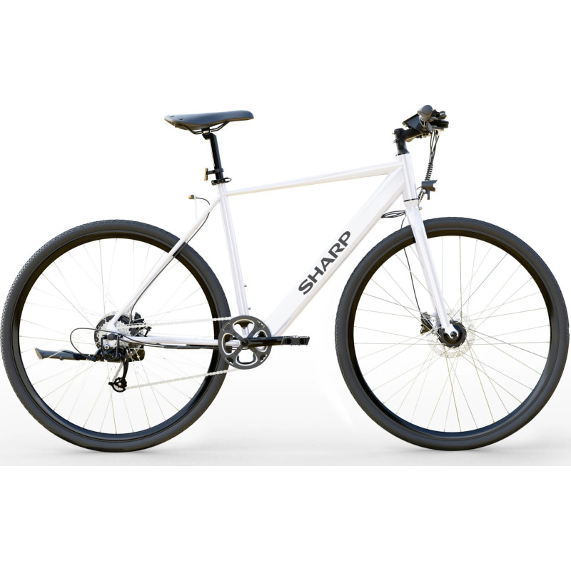 Sharp E-dviratis žvyras 250W Motor App 70km weiß glanz