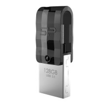 Silicon Power USB atmintinė 128GB USB3.2 + Type C C31 Black