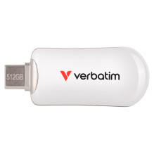 Pendrive Verbatim Plectra 512GB USB-C White