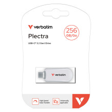 USB atmintinė 256GB Verbatim 3.2 C tipo „Plectra“ atmintinė, balta