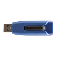 USB atmintinė 128GB Verbatim 3.2 V3 Max Juoda / blue mažmeninė prekyba
