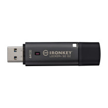 USB atmintinė 64GB Kingston IronKey Locker Plus 50 G2 USB atmintinė 64GB Kingston IronKey Locker Plus 50 G2