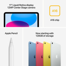 Apple iPad 11 Wi-Fi + Cellular 128GB (blau) 11.Gen