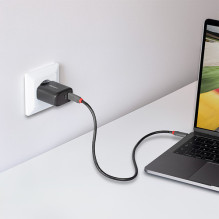 LINDY USB-C Ladegerät 2-Port GaN įkroviklis 65W, juodas