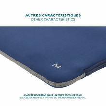 Mobilis Skin Sleeve 14-16'' - Navy Blue and Gray