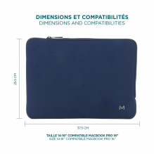 Mobilis Skin Sleeve 14-16'' - Navy Blue and Gray