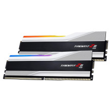 G.Skill Trident Z5 RGB, DDR5-7600, CL36, Intel XMP 3.0 - 32 GB Dual-Kit, sidabrinė G.Skill Trident Z5 RGB, DDR5-7600, CL36, Intel XMP 3.0 - 32 GB Dual-Kit, sidabrinė