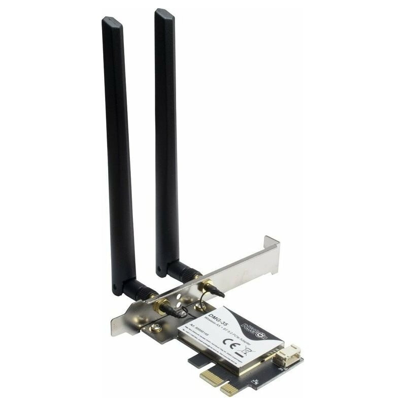 Inter-Tech Wi-Fi6 + BT5.0 PCIe adapteris DMG-35 Antena 3000Mb mažmeninė prekyba