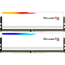 G.Skill DIMM 32 GB DDR5-5200 (2x 16 GB) Dual-Kit (weiß, F5-5200J4040A16GX2-RM5RW, Ripjaws M5 RGB, INTEL XMP) G.Skill DIMM 32 GB DDR5-5200 (2x 16 GB) Dual-Kit (weiß, F5-5200J4040A16GX2-RM5RW, Ripjaws M5 RGB, INTEL XMP)