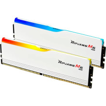 G.Skill DIMM 32 GB DDR5-5200 (2x 16 GB) Dual-Kit (weiß, F5-5200J4040A16GX2-RM5RW, Ripjaws M5 RGB, INTEL XMP) G.Skill DIMM 32 GB DDR5-5200 (2x 16 GB) Dual-Kit (weiß, F5-5200J4040A16GX2-RM5RW, Ripjaws M5 RGB, INTEL XMP)