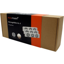 REALPOWER Heizungslüfter HL-3,3er Set mit 3 Ventilatoren