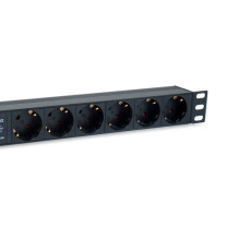 Equip 19" Steckodesenleiste 6xSchuko+Switch- St.90°ÜSS NF Alu Equip 19" Steckodesenleiste 6xSchuko+Switch- St.90°ÜSS NF Alu